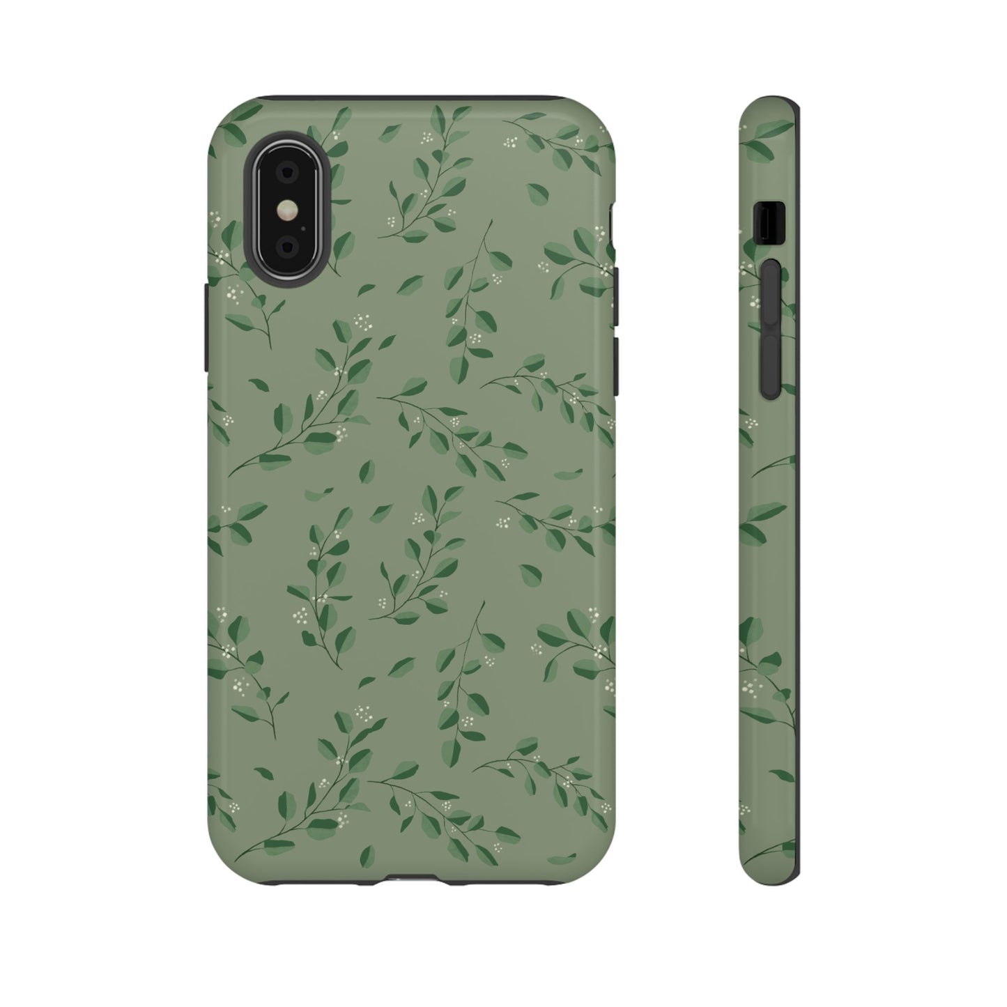 Floral Phone Case — Olive Green Botanical iPhone Cover