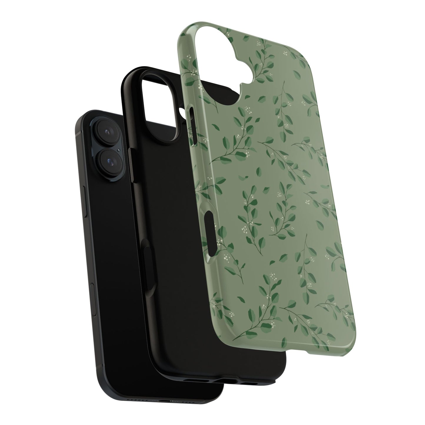 Floral Phone Case — Olive Green Botanical iPhone Cover