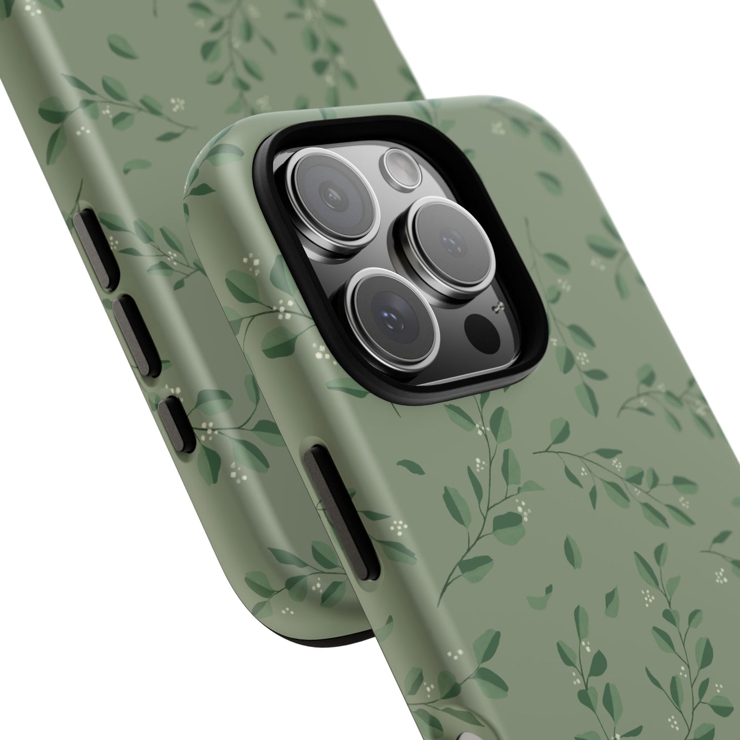 Floral Phone Case — Olive Green Botanical iPhone Cover