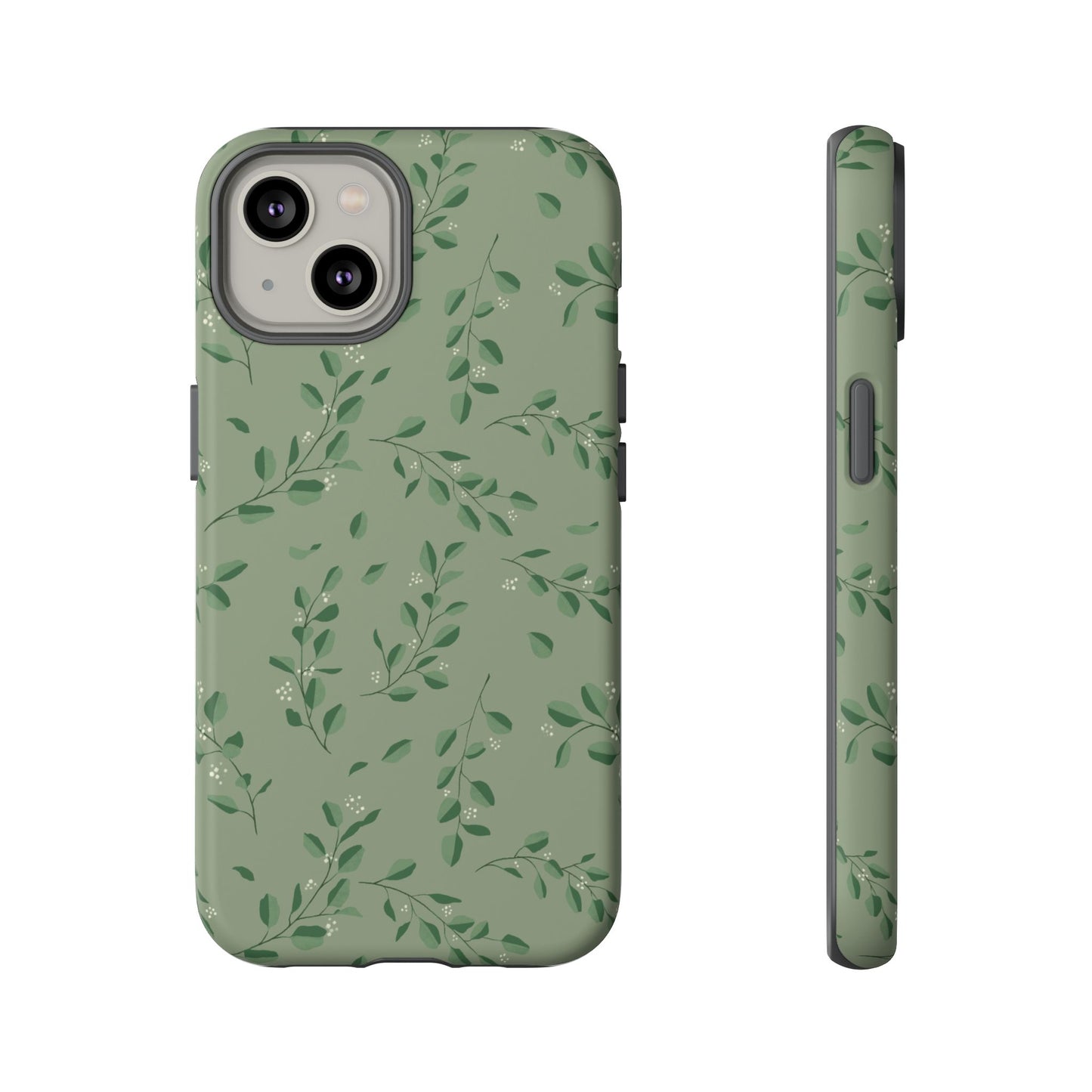 Floral Phone Case — Olive Green Botanical iPhone Cover