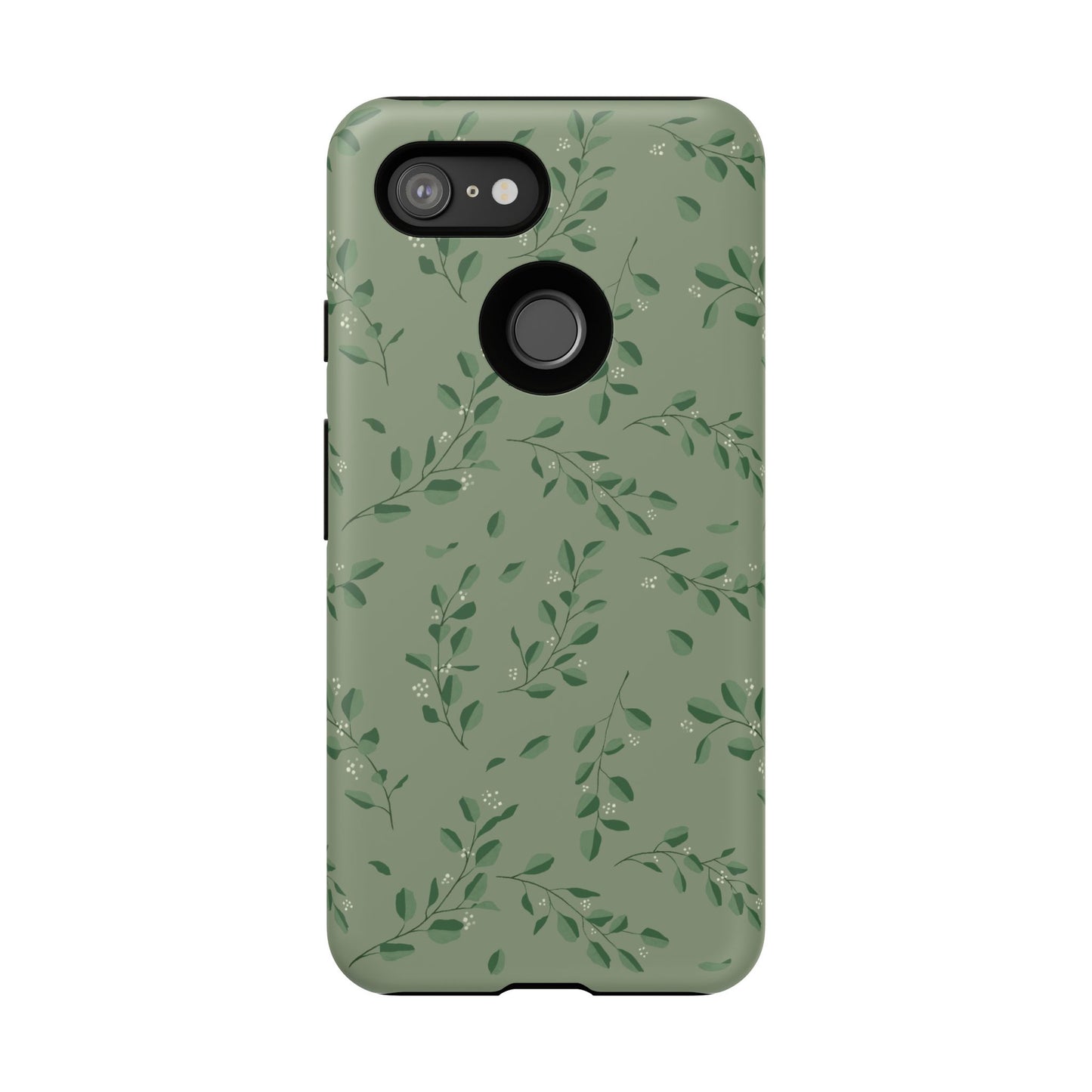 Floral Phone Case — Olive Green Botanical iPhone Cover