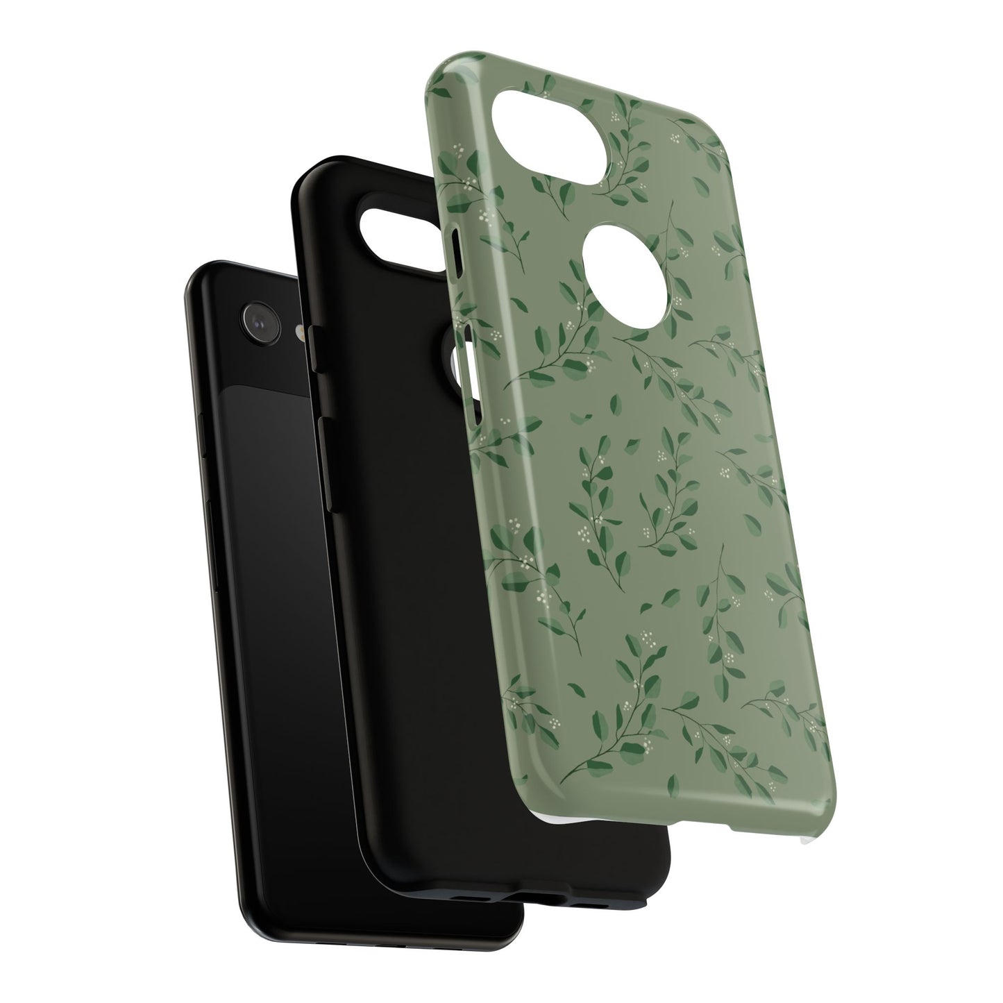 Floral Phone Case — Olive Green Botanical iPhone Cover