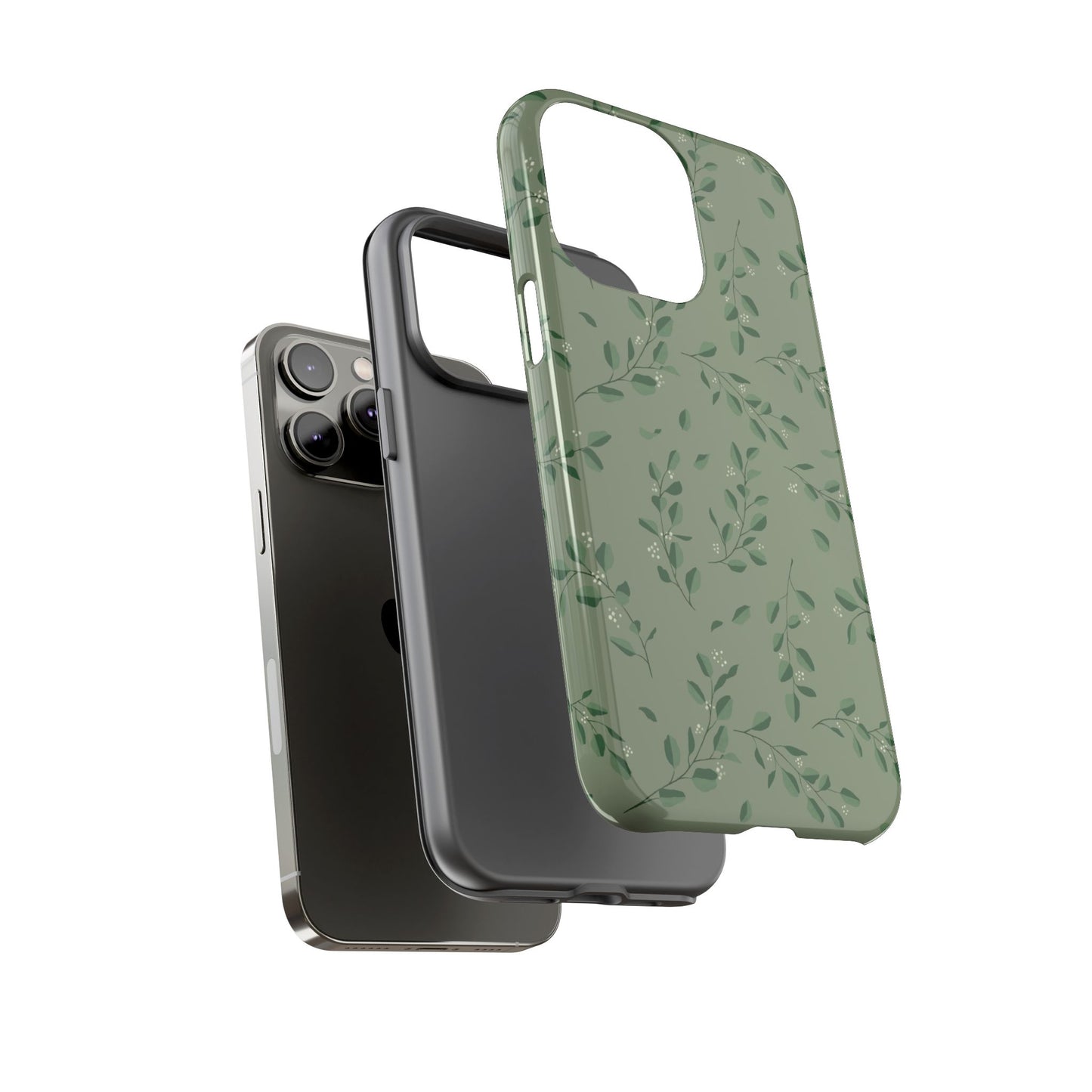 Floral Phone Case — Olive Green Botanical iPhone Cover