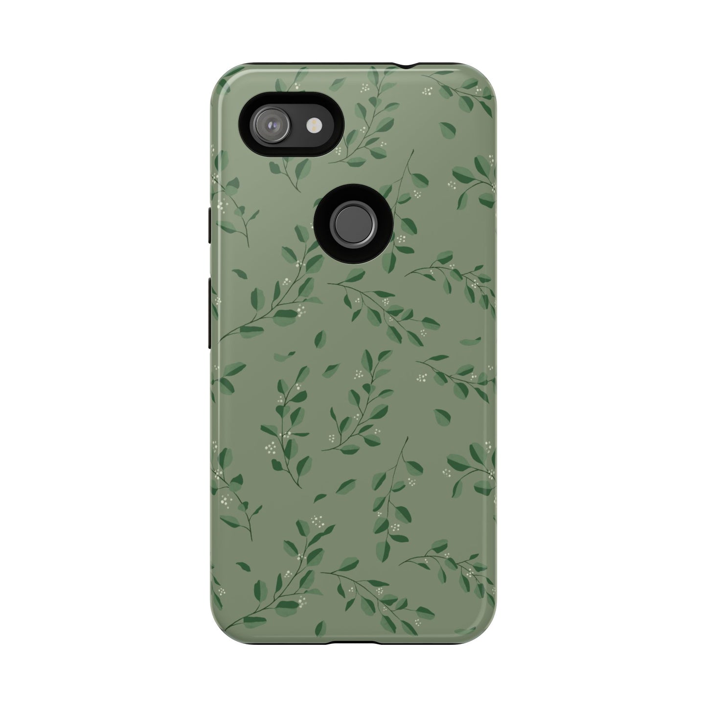 Floral Phone Case — Olive Green Botanical iPhone Cover
