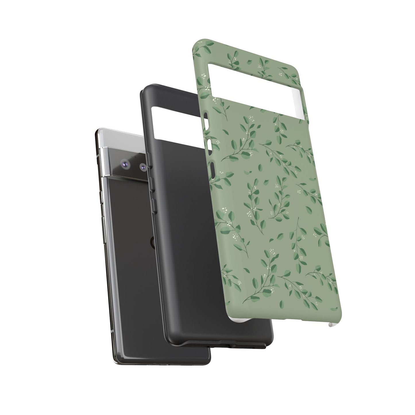 Floral Phone Case — Olive Green Botanical iPhone Cover