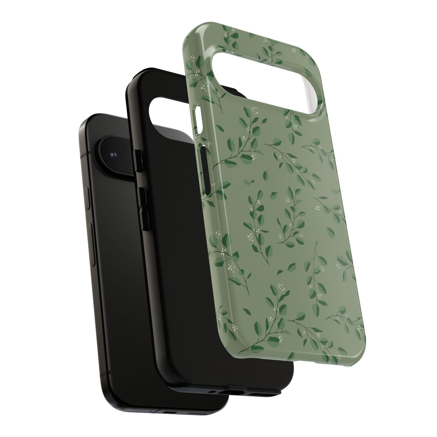 Floral Phone Case — Olive Green Botanical iPhone Cover