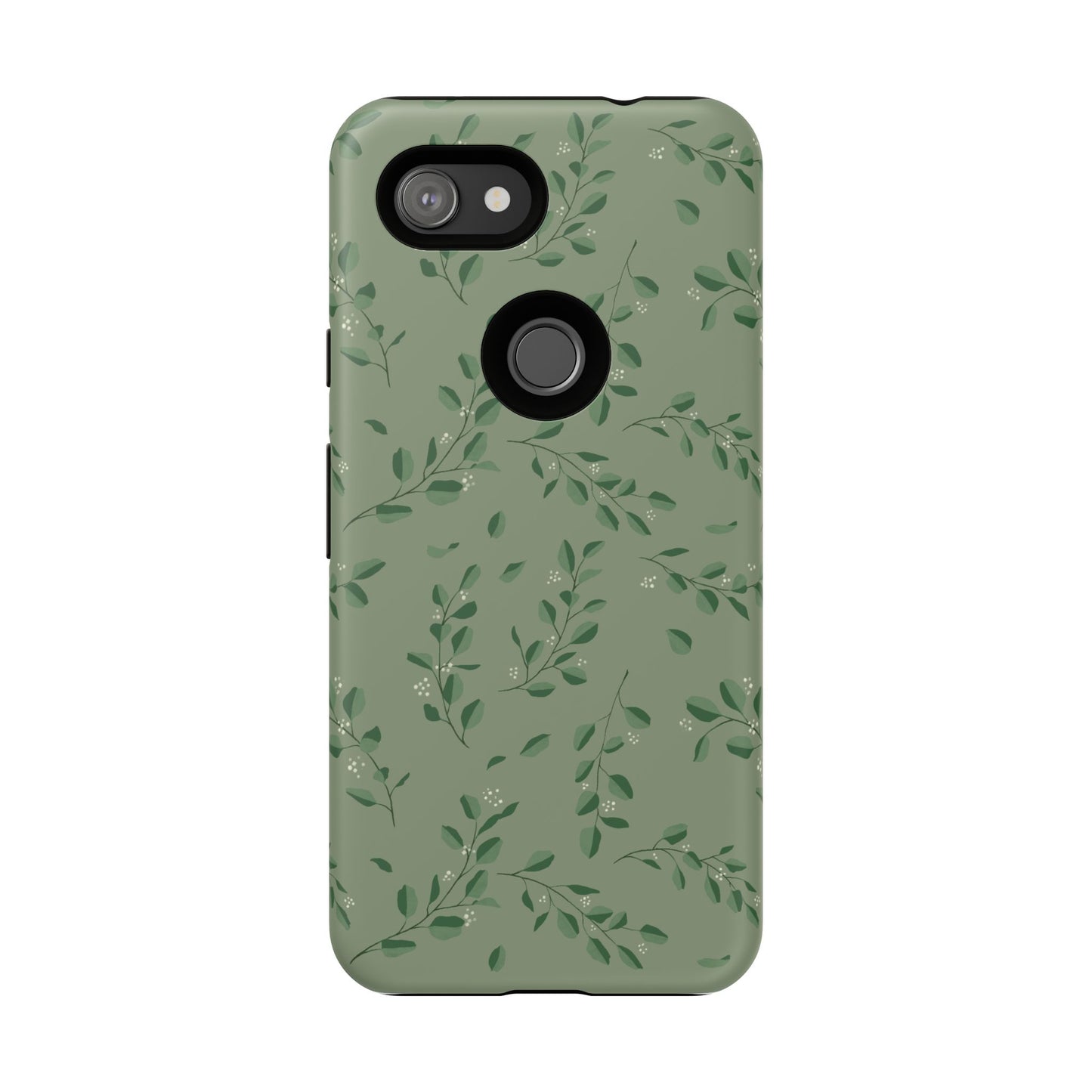 Floral Phone Case — Olive Green Botanical iPhone Cover