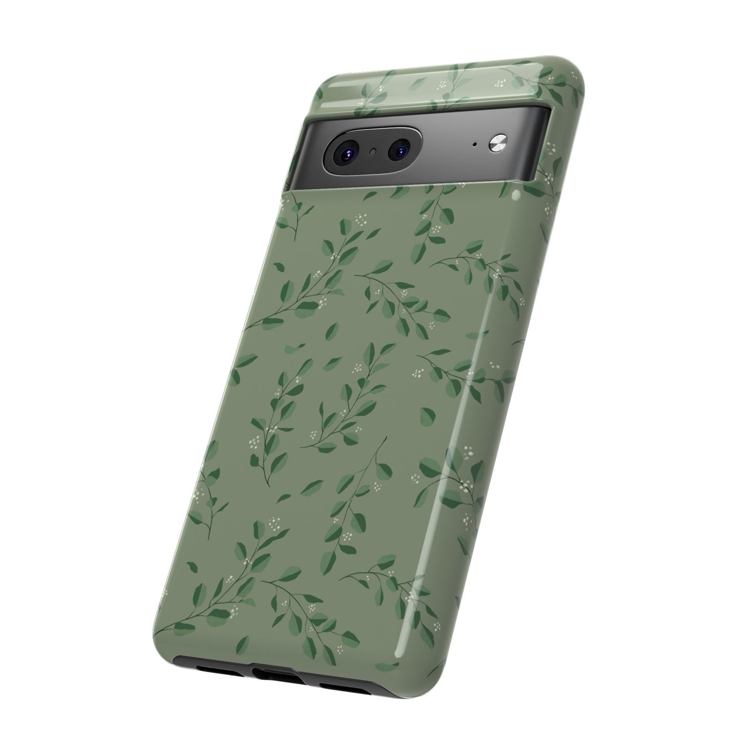Floral Phone Case — Olive Green Botanical iPhone Cover