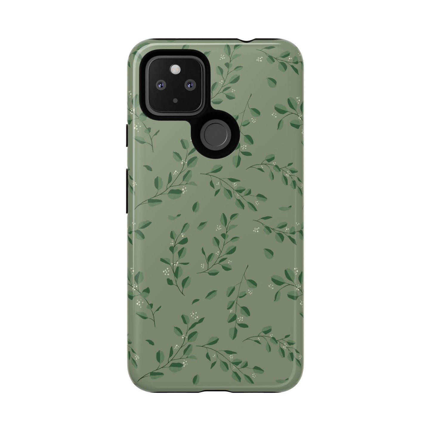 Floral Phone Case — Olive Green Botanical iPhone Cover