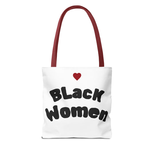 Tote Bag — 'I <3 Black Women' Illustrated Canvas Tote