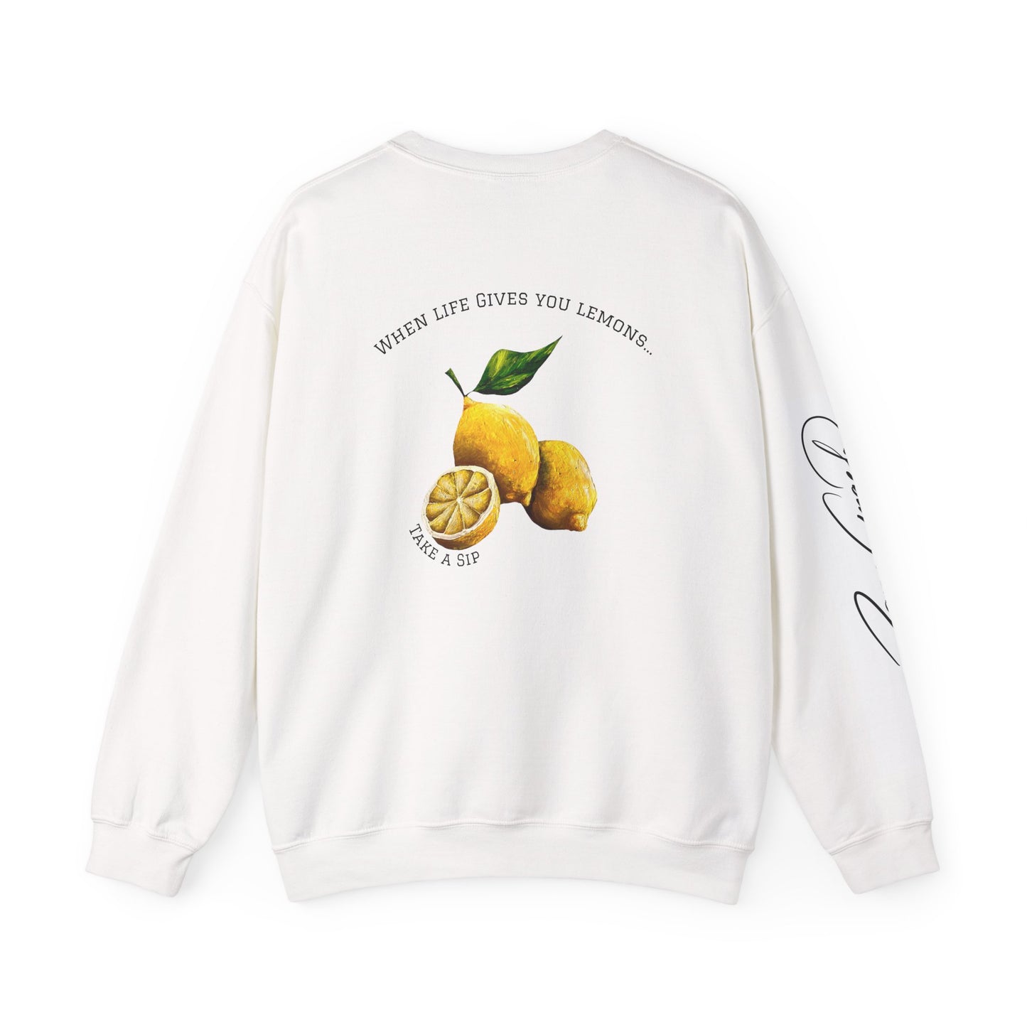 Crewneck Sweatshirt — "When Life Gives You Lemons" Lemon Graphic