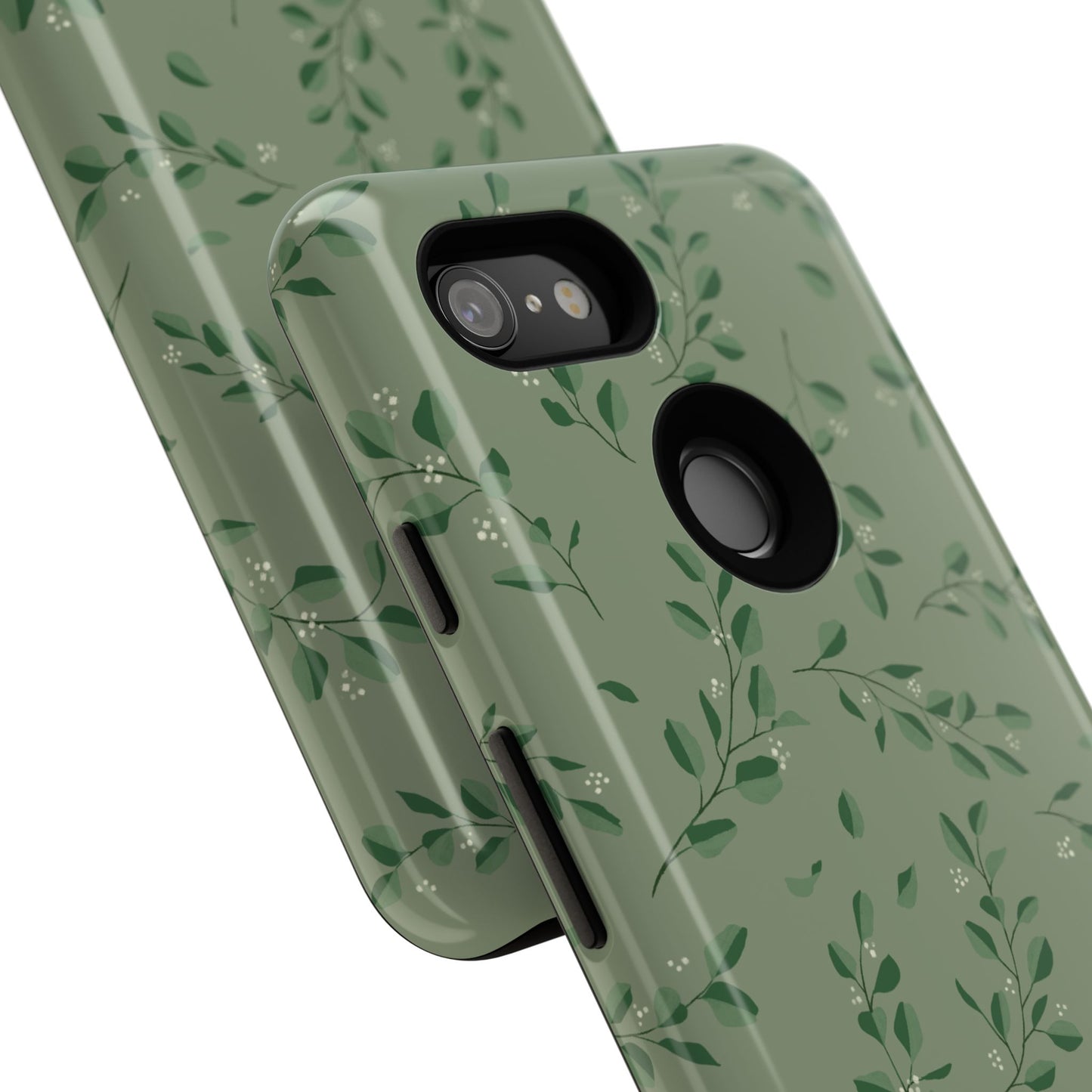 Floral Phone Case — Olive Green Botanical iPhone Cover