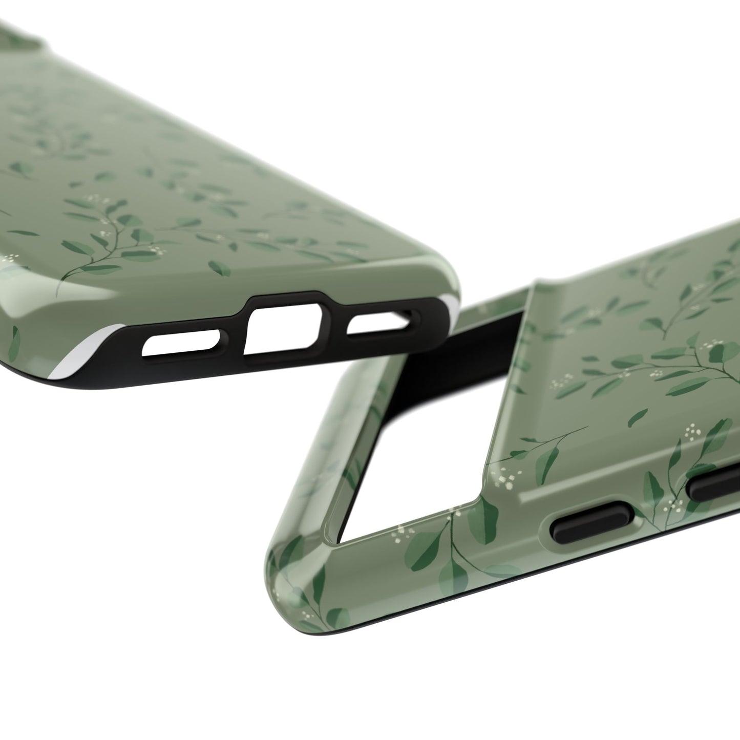 Floral Phone Case — Olive Green Botanical iPhone Cover