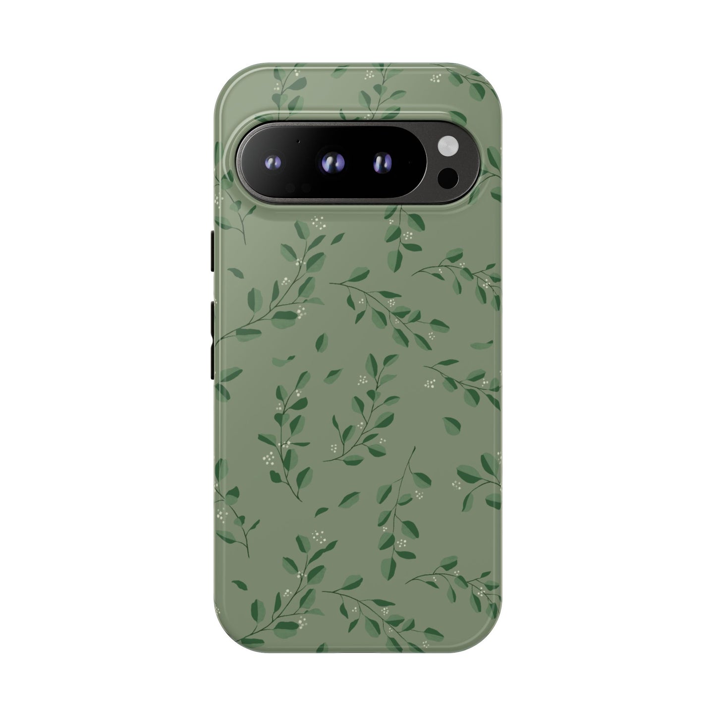 Floral Phone Case — Olive Green Botanical iPhone Cover