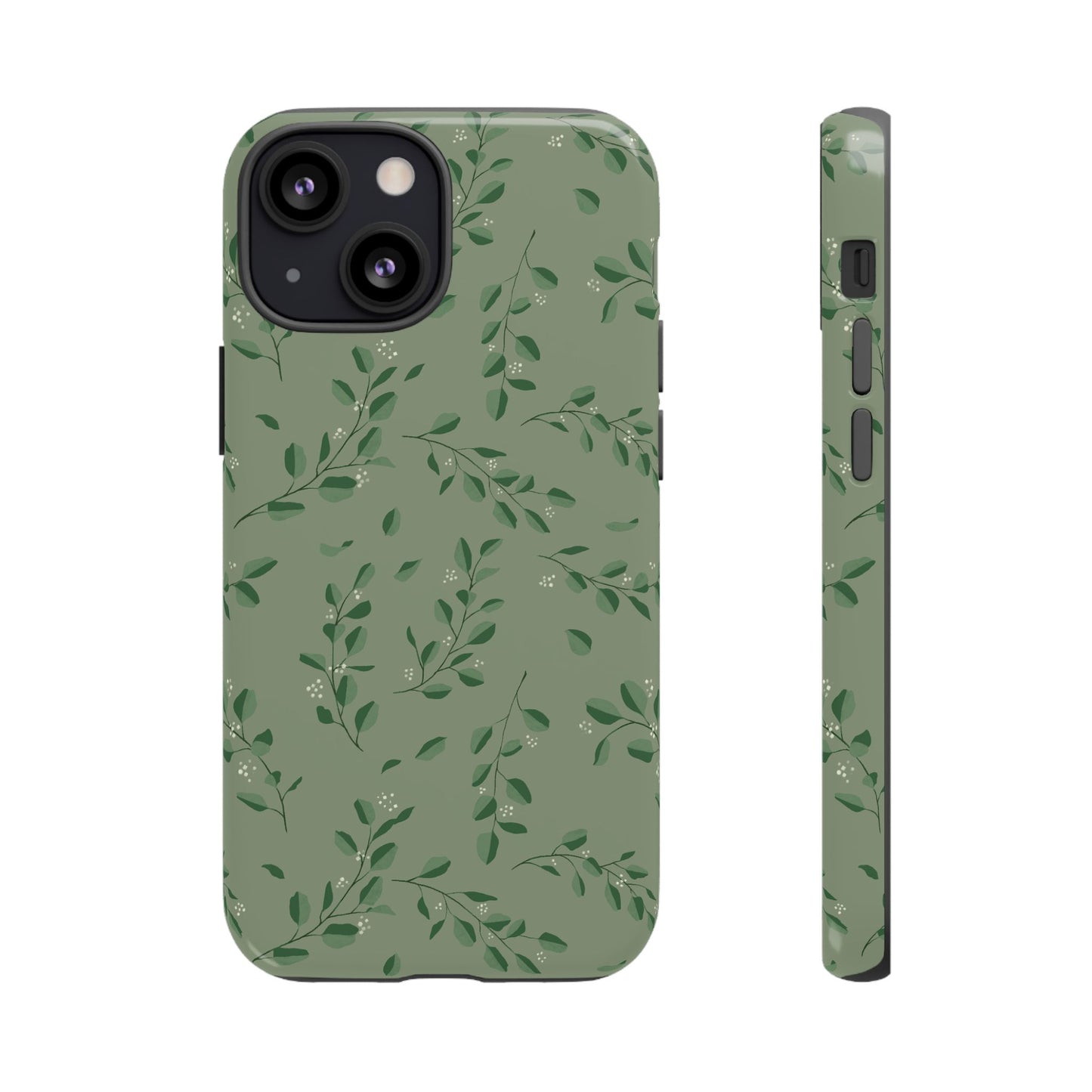 Floral Phone Case — Olive Green Botanical iPhone Cover