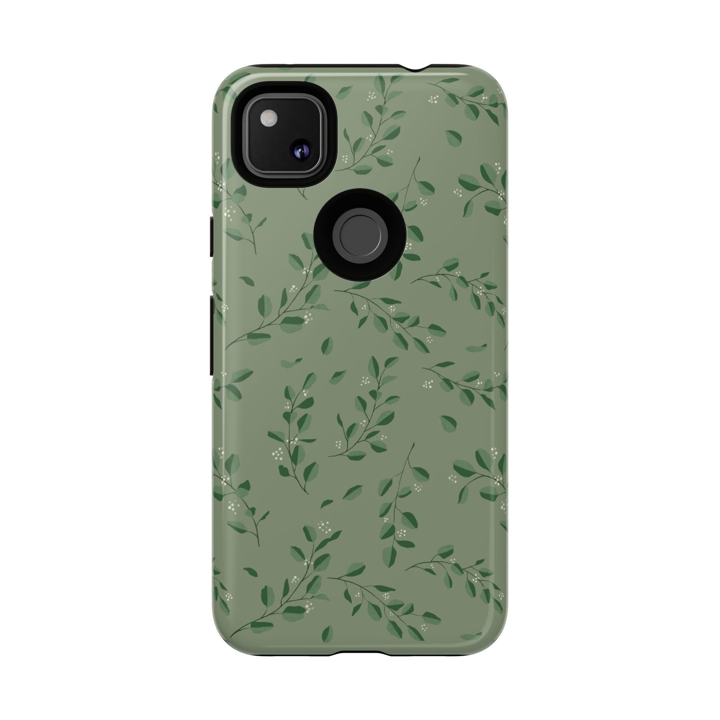 Floral Phone Case — Olive Green Botanical iPhone Cover