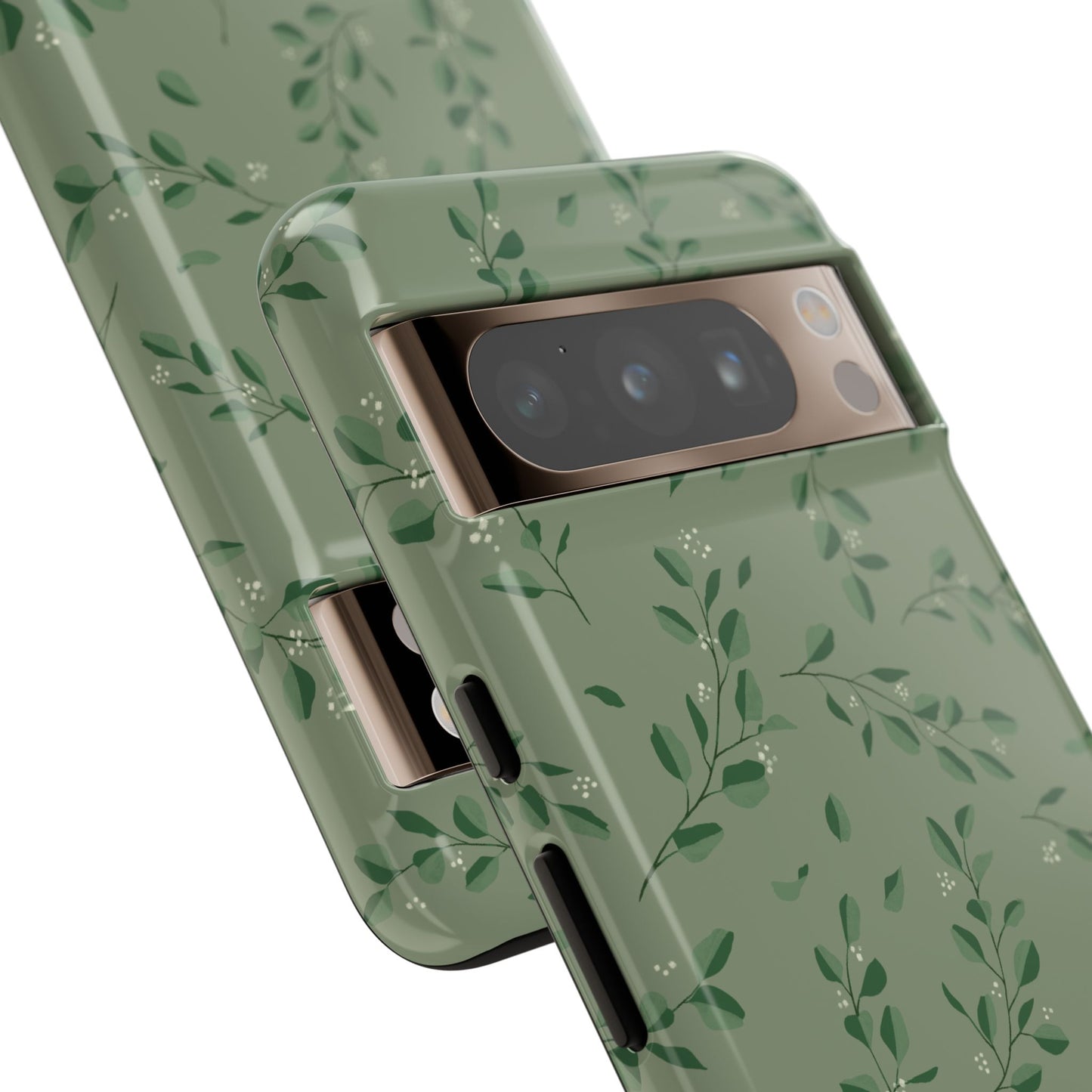 Floral Phone Case — Olive Green Botanical iPhone Cover