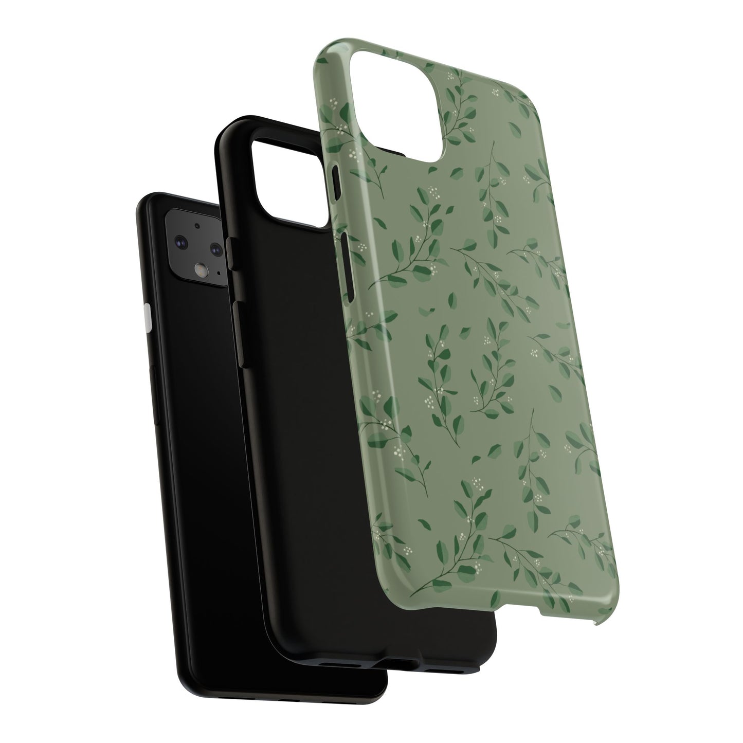 Floral Phone Case — Olive Green Botanical iPhone Cover