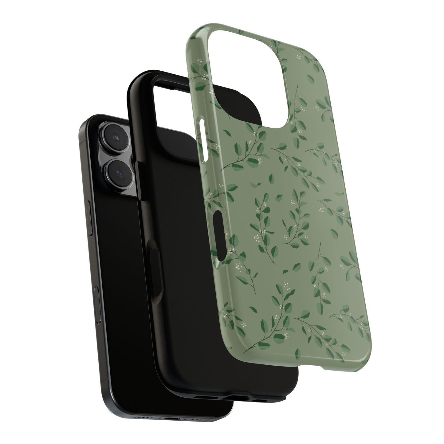 Floral Phone Case — Olive Green Botanical iPhone Cover