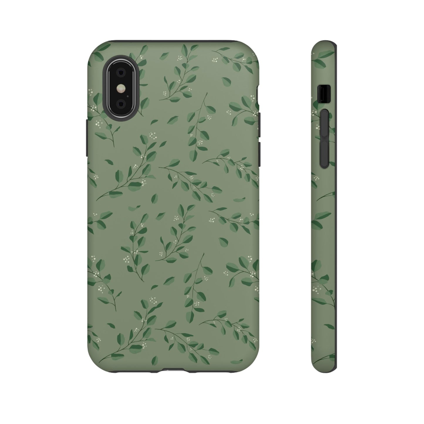 Floral Phone Case — Olive Green Botanical iPhone Cover