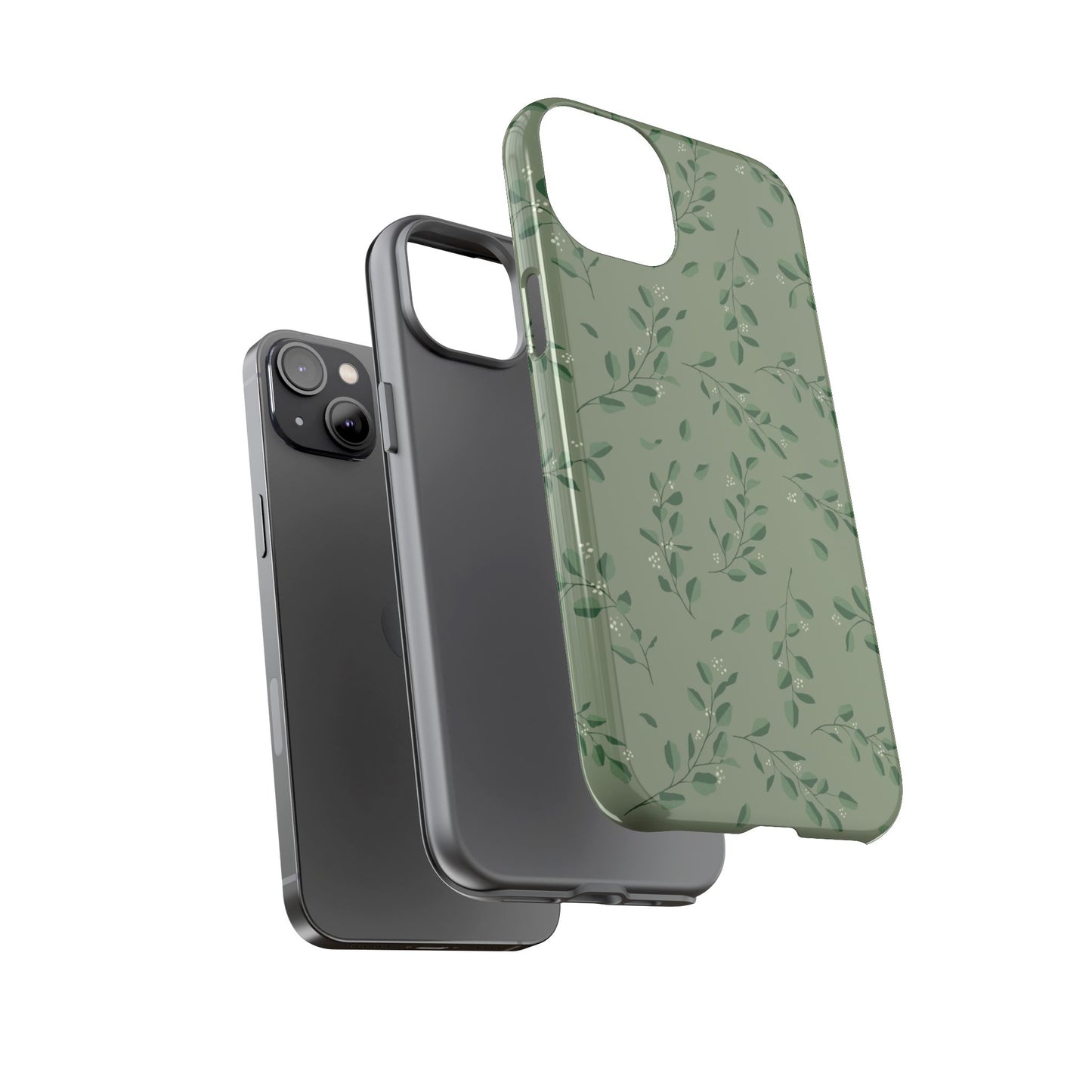 Floral Phone Case — Olive Green Botanical iPhone Cover