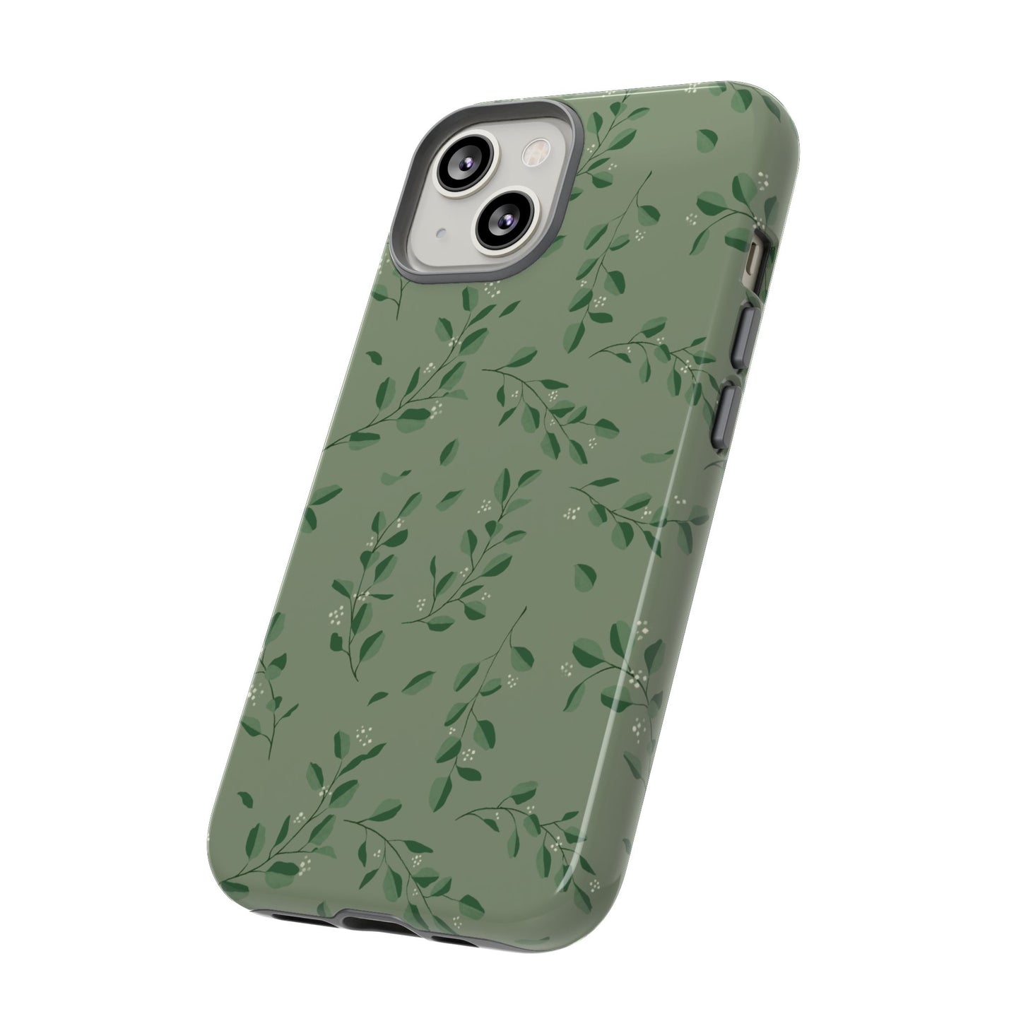 Floral Phone Case — Olive Green Botanical iPhone Cover