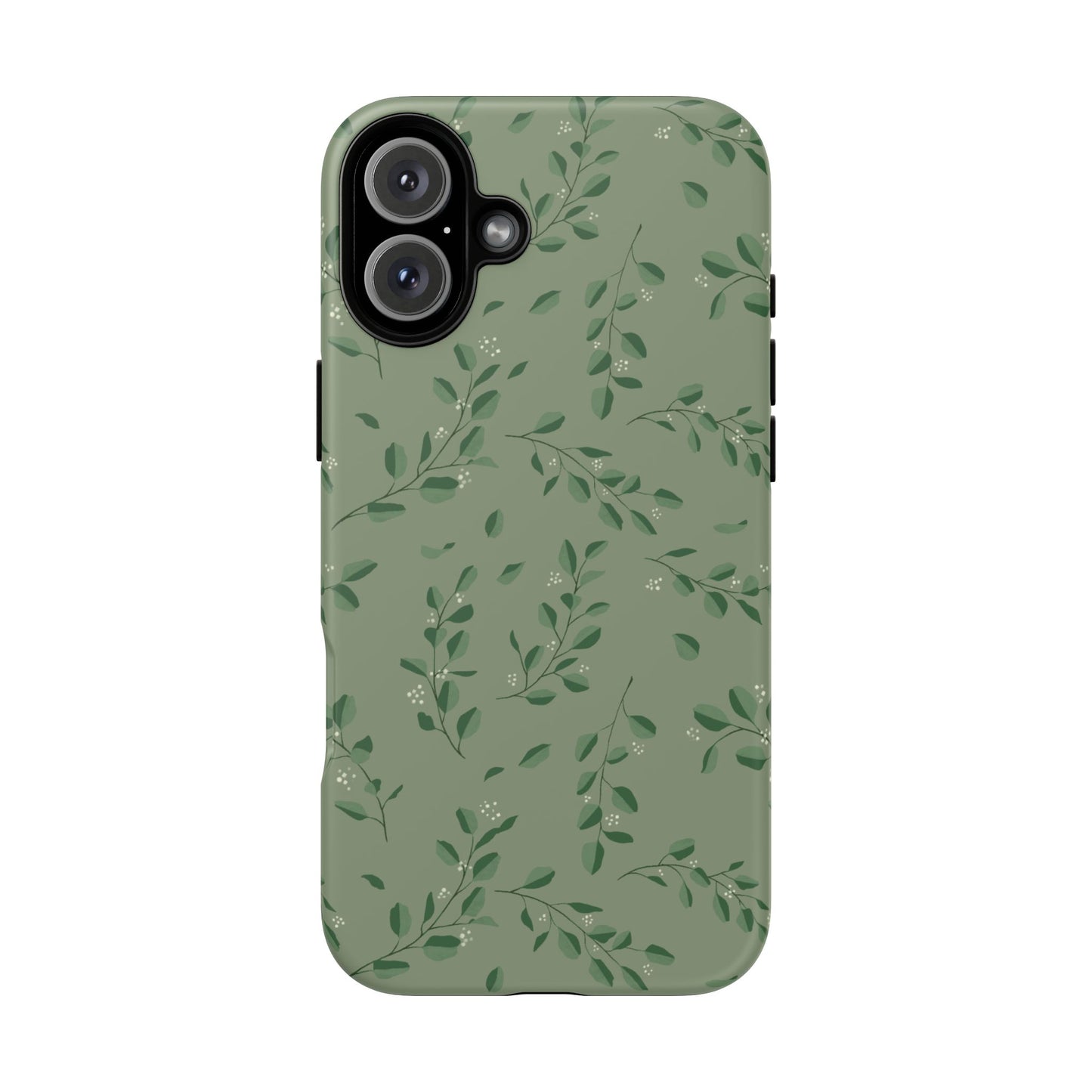 Floral Phone Case — Olive Green Botanical iPhone Cover