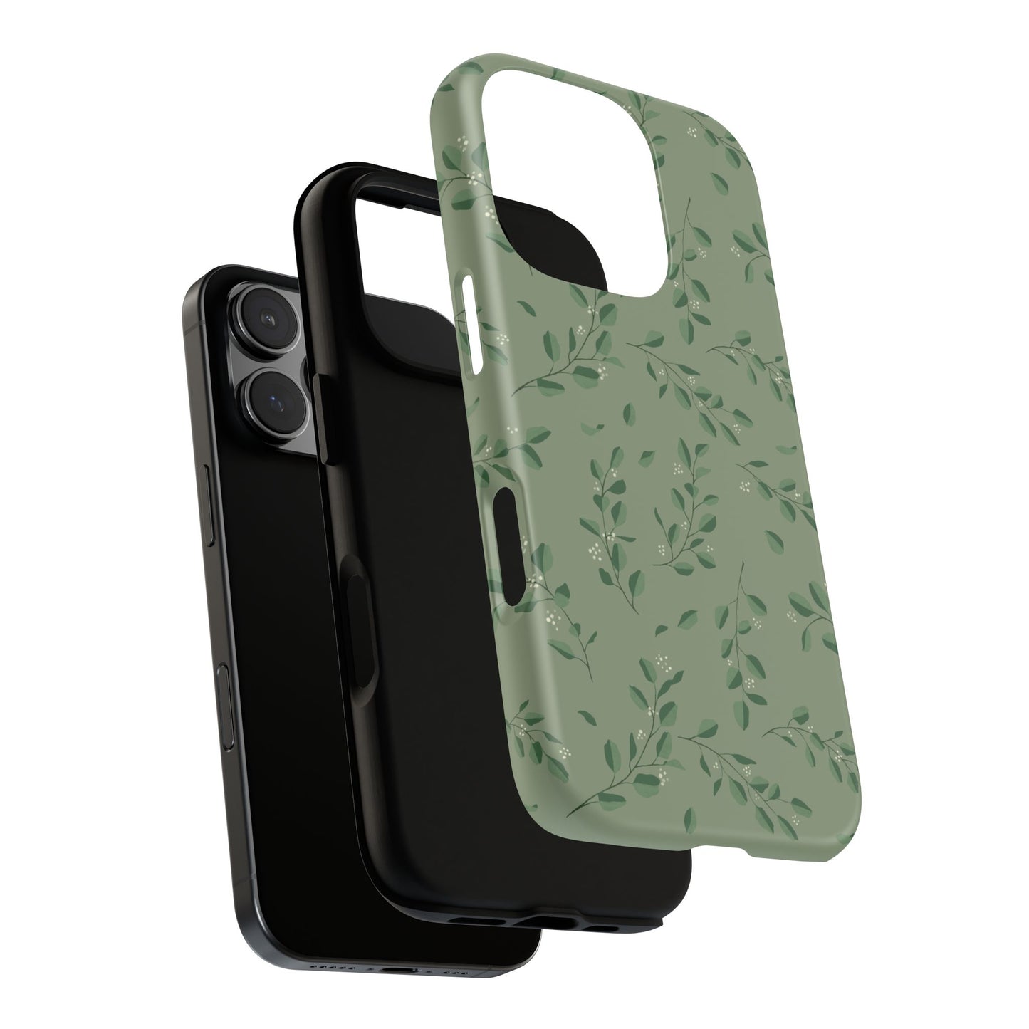 Floral Phone Case — Olive Green Botanical iPhone Cover