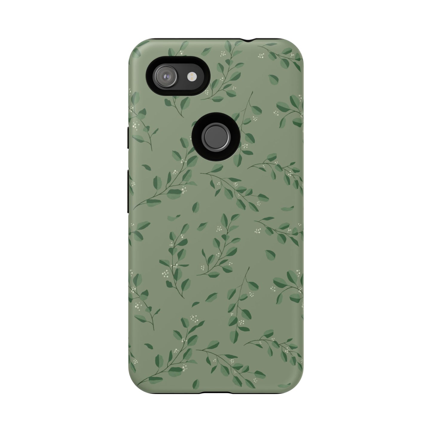 Floral Phone Case — Olive Green Botanical iPhone Cover