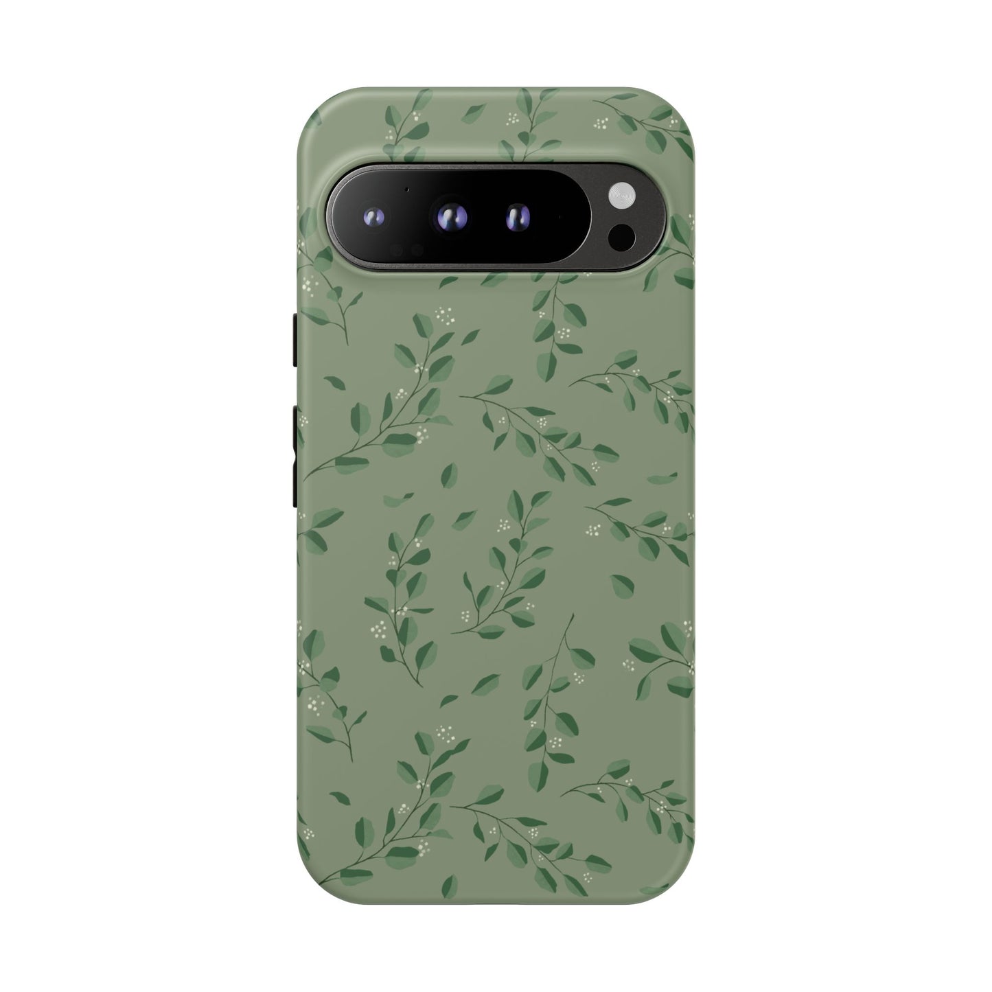 Floral Phone Case — Olive Green Botanical iPhone Cover