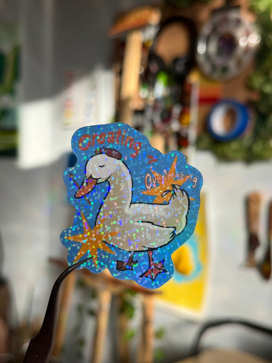Creating is Better Than Overthinking Sticker