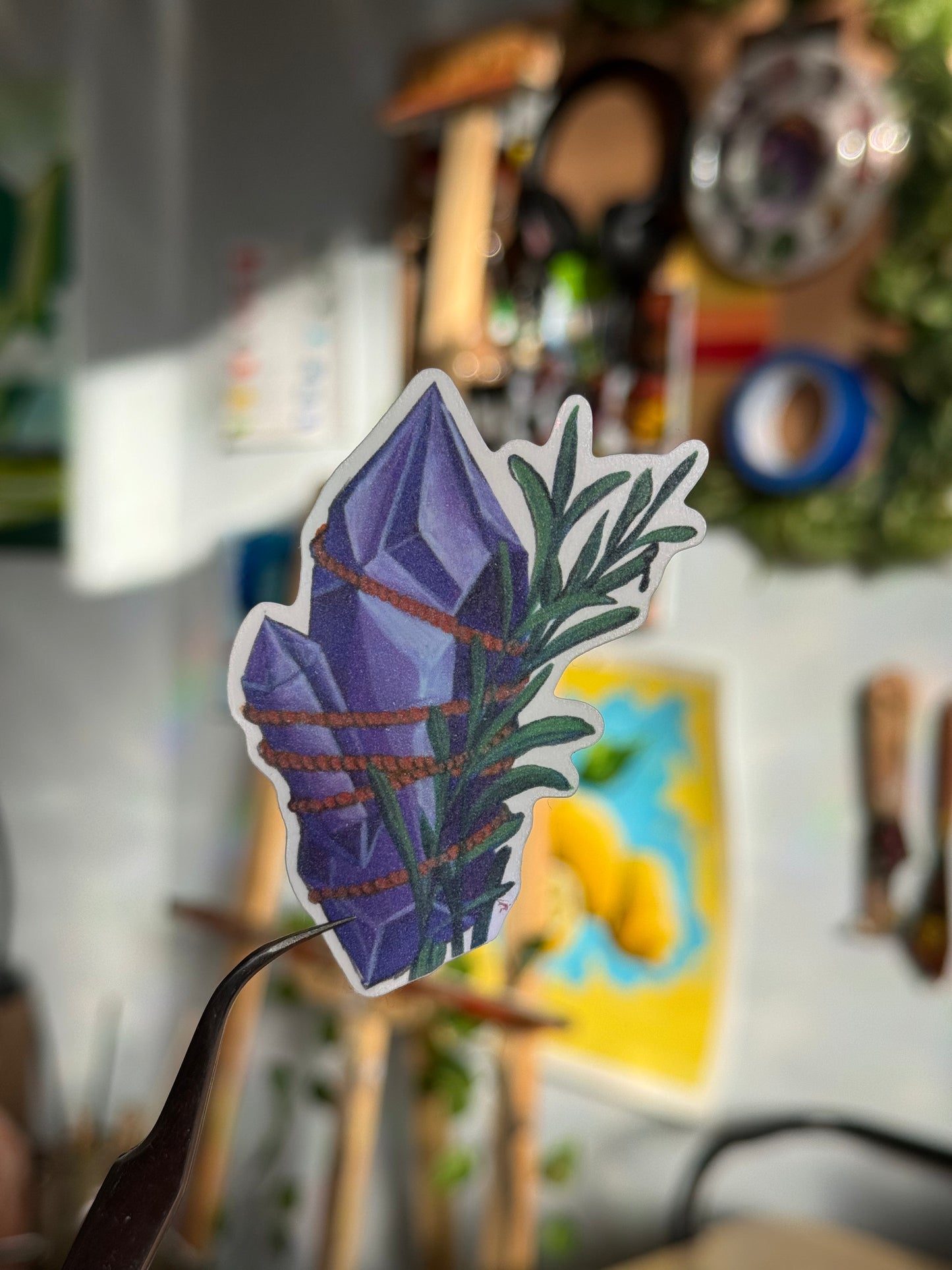 Amethyst and Rosemary Sticker