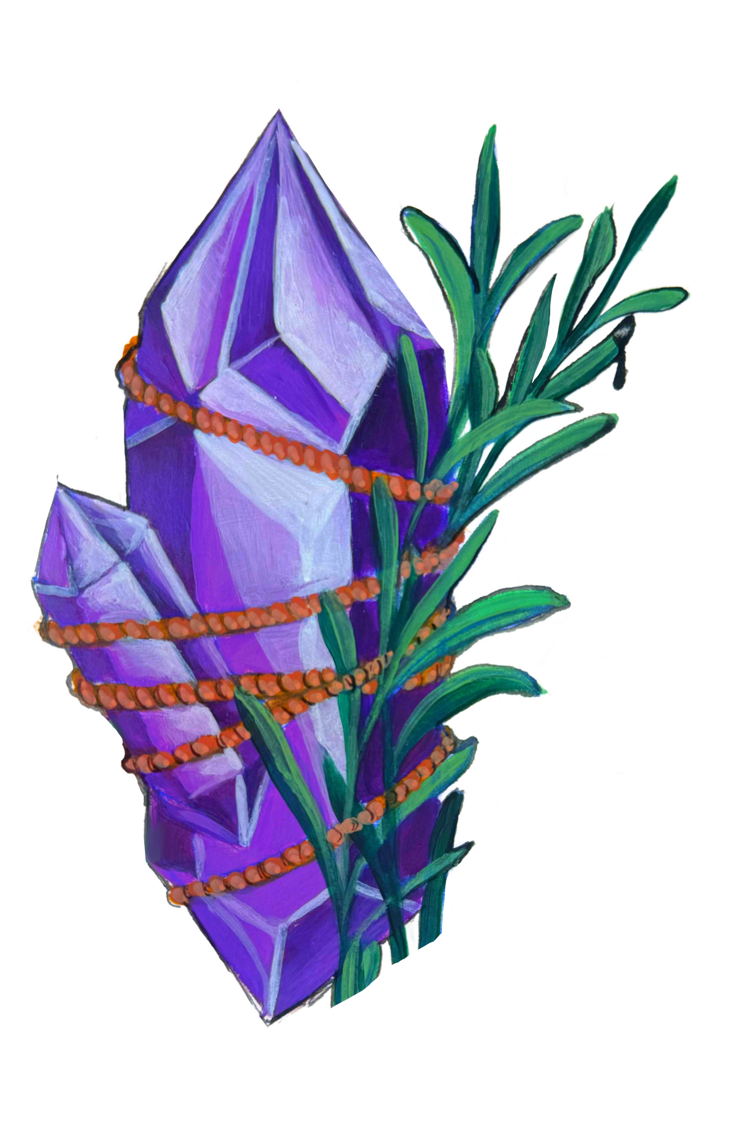 Amethyst and Rosemary Sticker