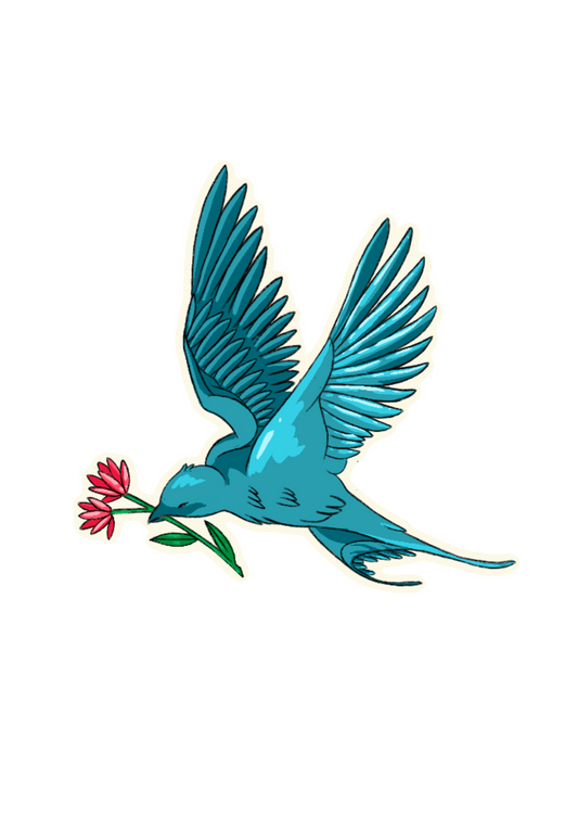 Flying Birdy Sticker